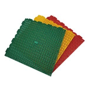Polypropylene modular interlocking floor tiles