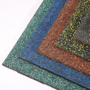 Shock absorption rubber sports flooring